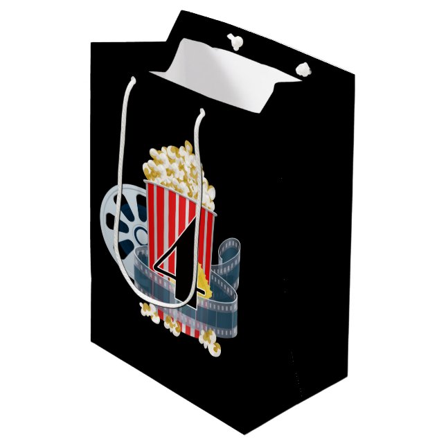 Sac Cadeau Moyen Film Unisex fête d'anniversaire 4e (Devant Angle)