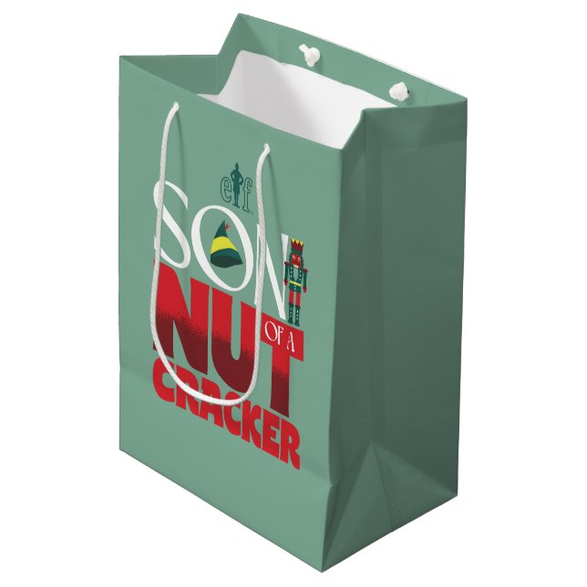 Sac Cadeau Moyen Fils d'un Graphisme Casse-Noix (Devant Angle)