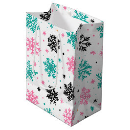 Sac Cadeau Moyen Flèches de neige rétro