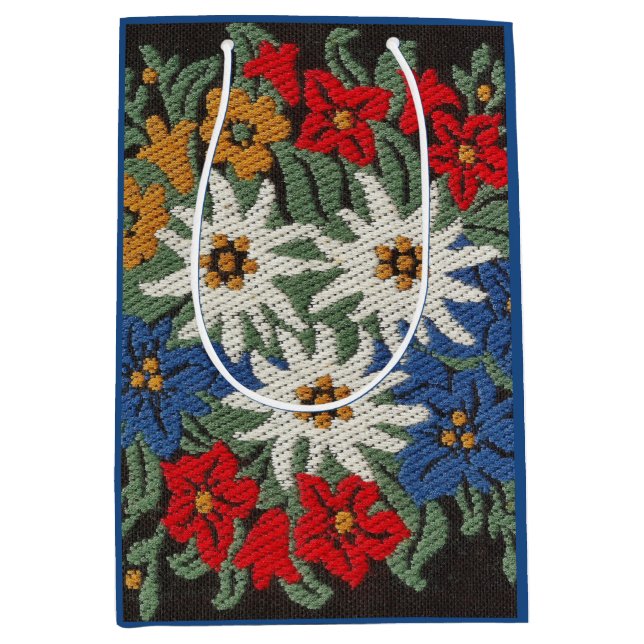 Sac Cadeau Moyen Fleur alpine suisse d'edelweiss (Devant)