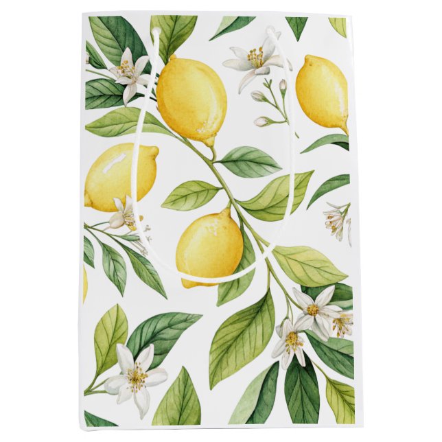 Sac Cadeau Moyen Fleur de citron (Devant)