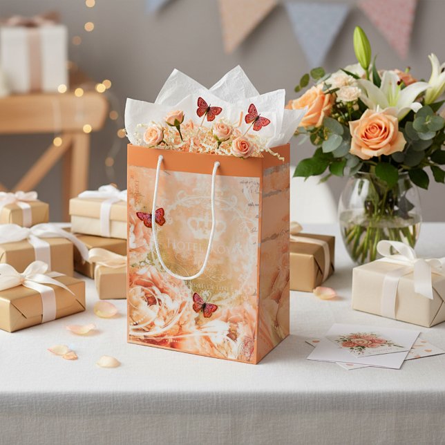 Sac Cadeau Moyen Fleur de pêche douce (Créateur téléchargé)