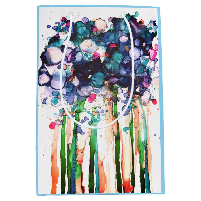 Sac Cadeau Moyen Fleurs (Devant)