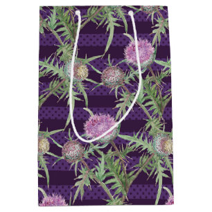 Sac Cadeau Moyen Fleurs de chardon