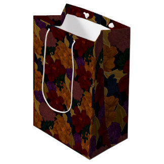 Sac Cadeau Moyen Fleurs peintes à l'huile
