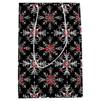 Sac Cadeau Moyen Flocons de neige de Noël gothiques effrayants