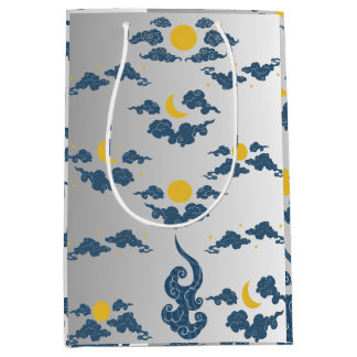Sac Cadeau Moyen Floral Wrapping Paper Medium Gift Bag