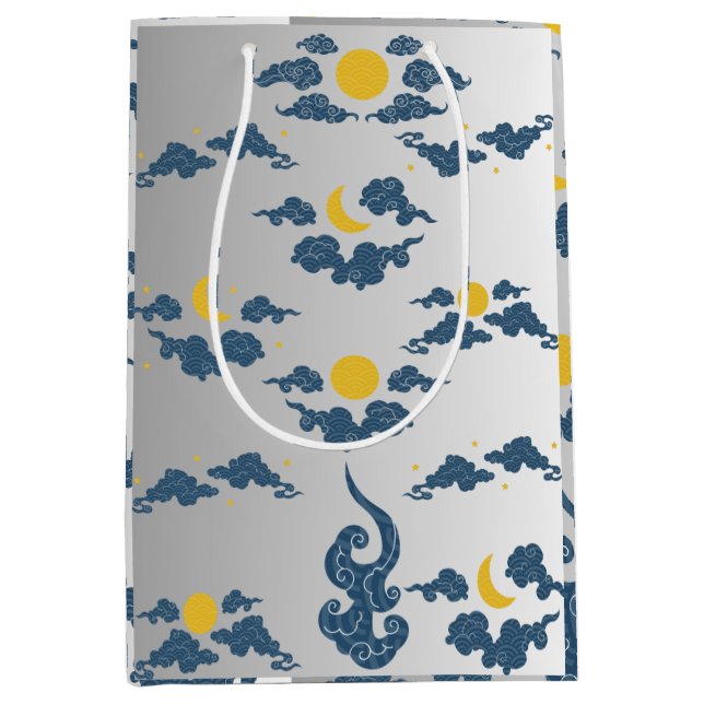 Sac Cadeau Moyen Floral Wrapping Paper Medium Gift Bag (Devant)