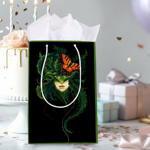 Sac Cadeau Moyen Forêt Envoûtante Dryade Femme Papillon Fantaisie