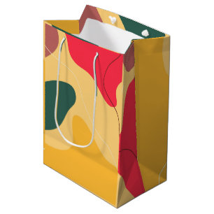 Sac Cadeau Moyen Formes organiques colorées abstrait arrière - plan