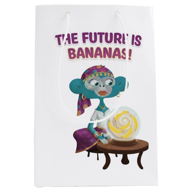 Sac Cadeau Moyen fortune teller monkey (Devant)