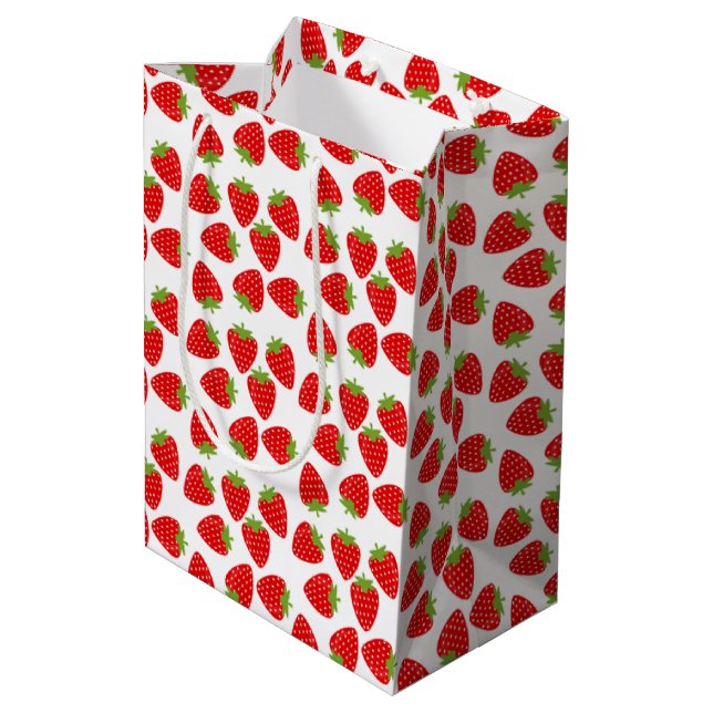 Sac Cadeau Moyen Fraise (Dos Angle)