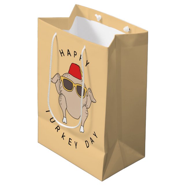 Sac Cadeau Moyen FRIENDS™ | Bonne fête de la Turquie (Devant Angle)