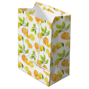 Sac Cadeau Moyen Fruits d'agrumes Oranges et citrons Patten