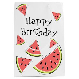 Sac Cadeau Moyen Fruits de pastèque Anniversaire