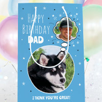 Fun Chien Papa Anniversaire Pensée Bulle Photo Ble
