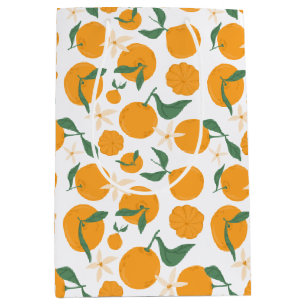 Sac Cadeau Moyen Fun Cutie Clementine Tangerine Mandarin Orange