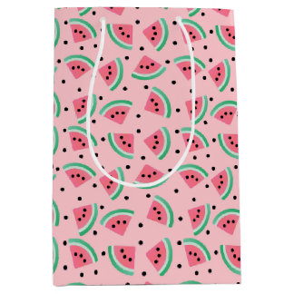 Sac Cadeau Moyen Fun Watermelon Slice Motif Summer Vibes