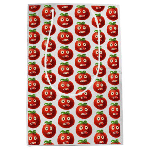 Sac Cadeau Moyen Funny Tomato Motif - Cartoon Vegetable Art