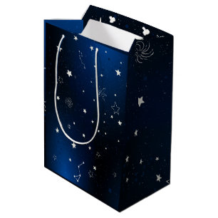 Sac Cadeau Moyen Galaxie Sombre Avec Étoiles