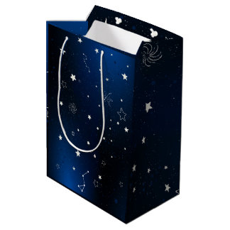 Sac Cadeau Moyen Galaxie Sombre Avec Étoiles