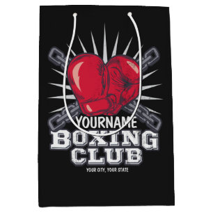 Sac Cadeau Moyen Gants de boxe personnalisés Combattant Champion Bo