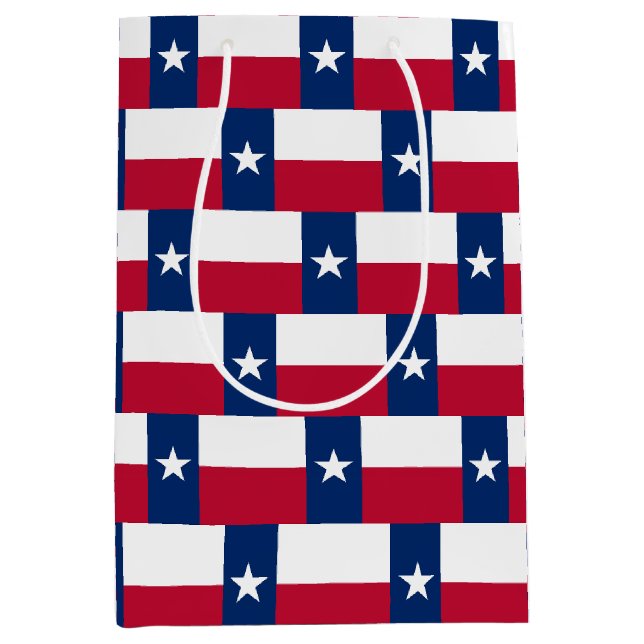 Sac Cadeau Moyen Gift Bag with flag of Texas, USA (Devant)