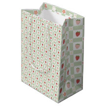 Gingham Fraise Pastel Vert 1er Anniversaire