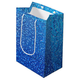 Sac Cadeau Moyen Glace Sur Métal Bleu