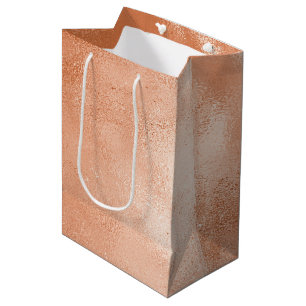 Sac Cadeau Moyen Glam Orange Peach Spice Anniversaire