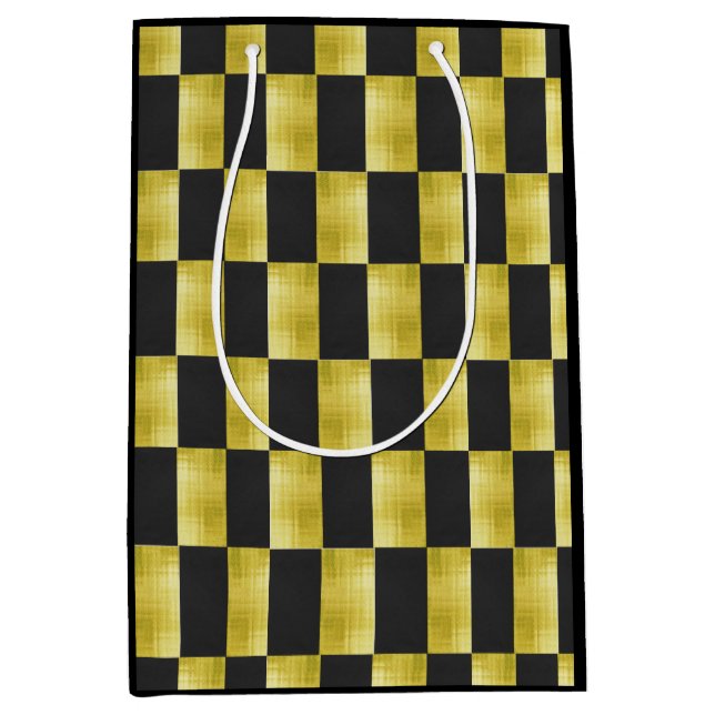 Sac Cadeau Moyen Gold-Paneled-Black-IV (Devant)