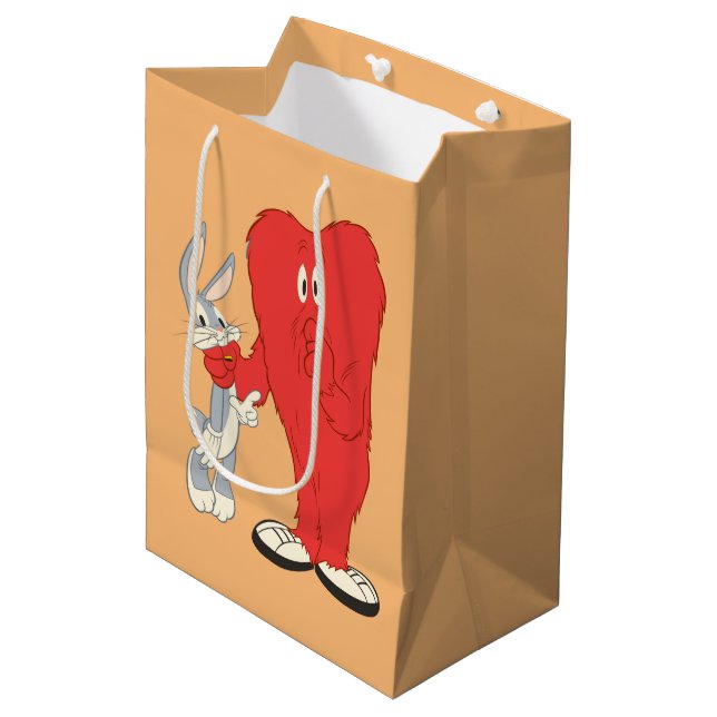 Sac Cadeau Moyen Gossamer Holding BUGS BUNNY™ (Devant Angle)