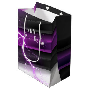 Sac Cadeau Moyen Goth Purple Black Halloween Baby shower d'événemen