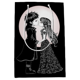 Sac Cadeau Moyen Gothique Emo Enfants Kiss Valentine's Day