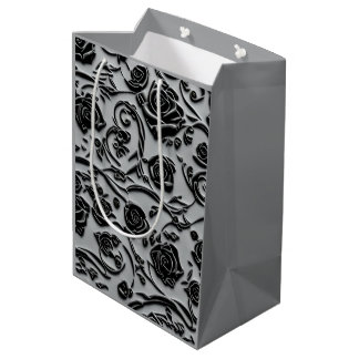 Sac Cadeau Moyen Gothique Graveyard Rose noir Motif