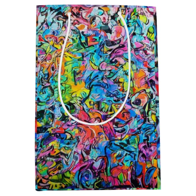Sac Cadeau Moyen graffiti   (Devant)