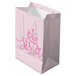 Sac Cadeau Moyen Grande Soeur Typographie Texte moderne