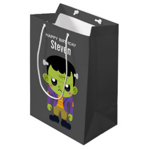 Sac Cadeau Moyen Green Frankenstein Monster Halloween Anniversaire