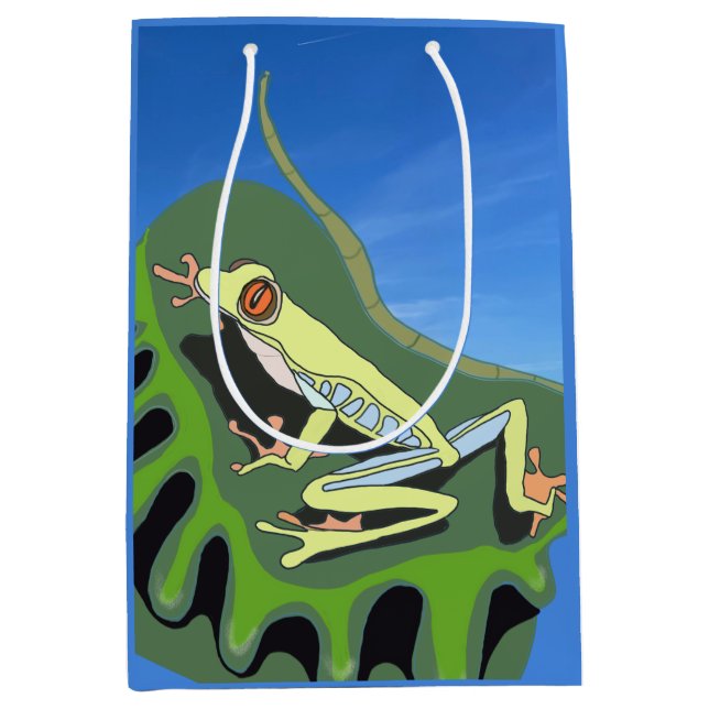 Sac Cadeau Moyen Grenouille Escalade (Devant)