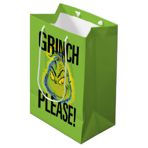 Sac Cadeau Moyen Grincheux Snarky   S'il vous plaît Grinch drôle