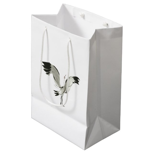 Sac Cadeau Moyen Grue (Devant Angle)