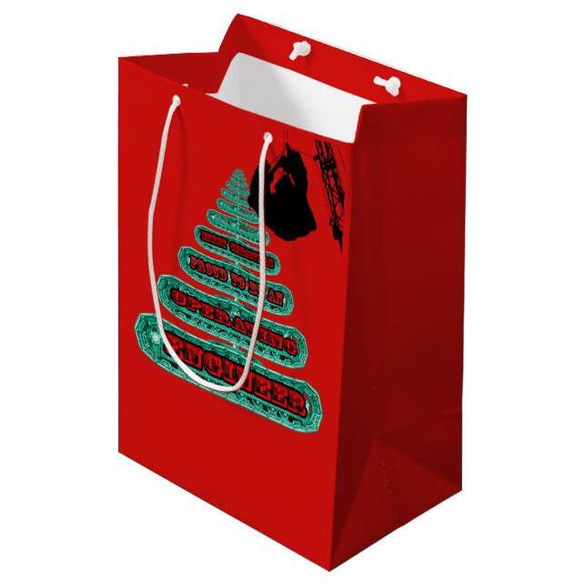 SAC CADEAU MOYEN GRUTIER DE OPÉRATION D'INGÉNIEUR DE JOYEUX NOËL (Devant Angle)