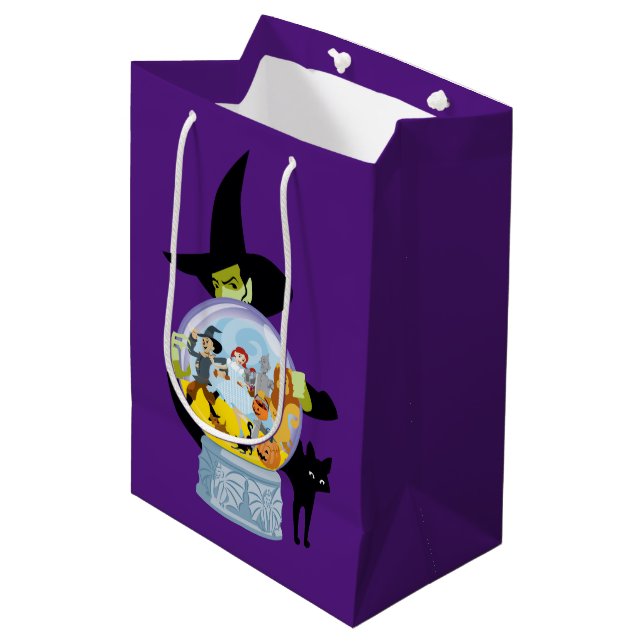 Sac Cadeau Moyen Halloween en cristal de sorcière méchante (Devant Angle)
