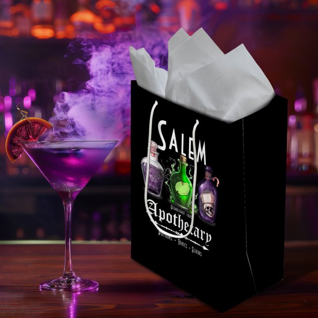 Sac Cadeau Moyen Halloween Salem Potions appothécaires Toniques Eli (Créateur téléchargé)