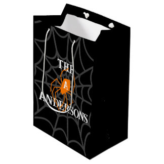 Sac Cadeau Moyen Halloween Web Spider personnalisé