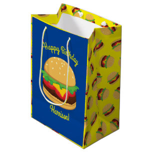 Sac Cadeau Moyen Hamburger Anniversaire de fête Burger