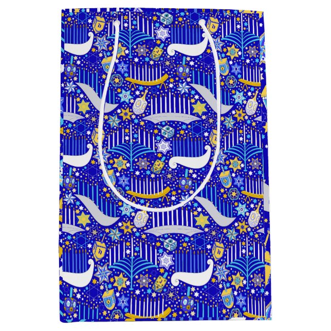 Sac Cadeau Moyen Hanoukka maximale (Devant)