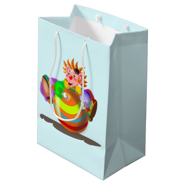 Sac Cadeau Moyen Happy Clown - Smile - Drôle (Dos Angle)
