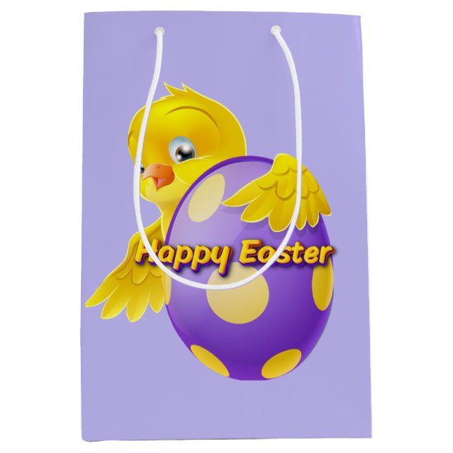 Sac Cadeau Moyen Happy Easter Chick  (Devant)