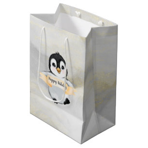 Sac Cadeau Moyen Happy Penguin Vous Souhaite Un Joyeux Anniversaire